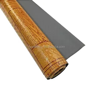 Rolo de revestimento para tecelagem, design de grão de madeira pvc para cobertura de piso