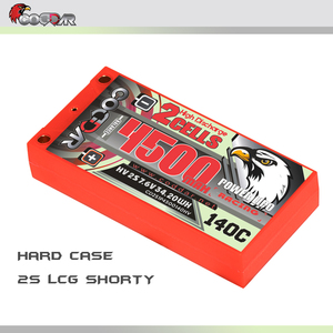 Batteria LiPo CODDAR 2S 4500mAh HV <span class=keywords><strong>7.6V</strong></span> 140C con Connettore Bullet 5mm, Custodia Rigida LCG Shorty per Auto RC 1/10 1/12 e Barche - Product Image 5