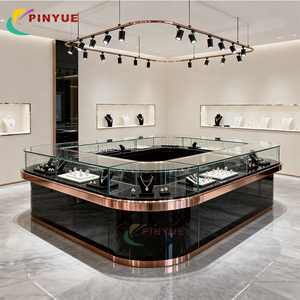 เคาน์เตอร์กระจกโลหะทันสมัยหรูหรา เคาน์เตอร์<span class=keywords><strong>ร้าน</strong></span>ค้าปลีกแบบกำหนดเอง เคาน์เตอร์<span class=keywords><strong>ร้าน</strong></span>ขายเครื่องประดับ ออกแบบตกแต่งภายใน ตู้โชว์กระจก - Product Image 3