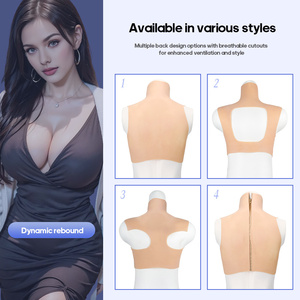 OEM/ODM Copa <span class=keywords><strong>Z</strong></span> sin pezones, senos postizos masculinos de camuflaje para cosplay, simulación artificial, senos de una pieza súper grandes de seda. - Product Image 3