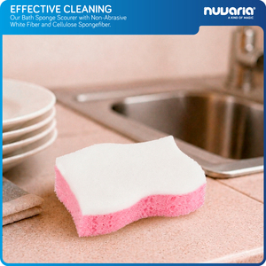 Spugna Abrasiva in Fibra di Poliestere e Cellulosa Rigenerata Spugna Multiuso Resistente per Pulizie Domestiche e in Cucina - Product Image 2