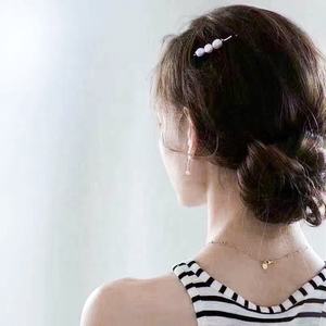 Épingle à <span class=keywords><strong>cheveux</strong></span> vintage en perles d'eau baroques mignonnes et élégantes tissées à la main pour dames - Product Image 5