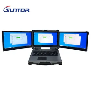 Station de travail portable robuste à triple écran de 15,6 pouces, protégée IP65, pour les opérations sur le terrain, radio portable - Product Image 3