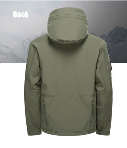 Jaket Cangkang Lunak Kustom Memancing Tahan Angin Musim Dingin Kualitas Tinggi, Jaket Windbreaker Logo Murah Pakaian Kerja Lari Jaket Tahan Air - Product Image 3