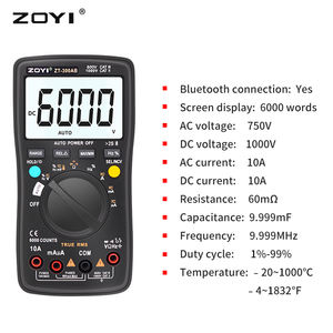 מולטימטר דיגיטלי ZOYI 300AB CAT II 1000V הגנה דיוק גבוה True RMS מקצועי טרנזיסטור קבל NCV <span class=keywords><strong>LCR</strong></span> מד עשה זאת בעצמך - Product Image 3