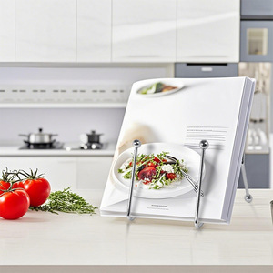 Adjustable Iron Recipe Rack 23x10x22cm For Kitchen Countertop Book Tablet Display <b>Stand</b> - Product Image 1