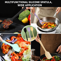 Spatules en silicone colorées de qualité alimentaire supérieure, antiadhésives, résistantes à la chaleur et durables pour la cuisine, la pâtisserie et la cuisson des gâteaux