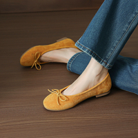 Sandales plates pour femme en daim à imprimé léopard, avec nœud décoratif, à enfiler, bout rond, style ballerines, décontractées pour le quotidien et le bureau