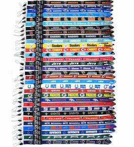 Оптовая продажа, шнурок с логотипом США, 2 стороны, 32 Футбольных Команды, цепочка для ключей, съемный ремешок для мобильного телефона, держатель для камеры - Product Image 1