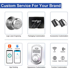 Kasman harga sumber kunci tombol pintar pengunci pintu manufaktur Tiongkok Ttlock Smartlock dengan baterai Lithium - Product Image 5