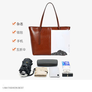 กระเป๋าถือหนังวัวแท้ AndoBag สำหรับผู้หญิง รุ่น 6288  กระเป๋าสะพายไหล่ขนาดใหญ่ แฟชั่นสำหรับสุภาพสตรี  กระเป๋าถือสำหรับเดินทาง - Product Image 5