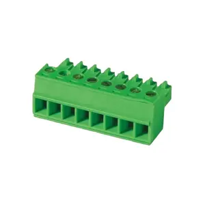 cable to cable pluggable din rail terminal block with 5.08MM pitch male and female part