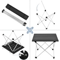 Table de plage en aluminium personnalisée pique-nique en plein air barbecue cookingFestival petite table de camping pliante avec sac de transport