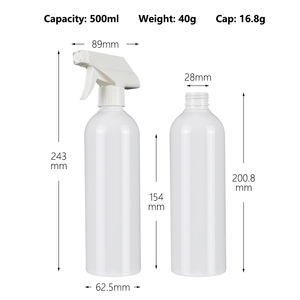 <span class=keywords><strong>500Ml</strong></span> 16Oz Zwart Wit <span class=keywords><strong>Spray</strong></span> Pet Fles Vloeistof Ronde Flessen Medicijn Plastic Fles Met Pomp Sproeier - Product Image 4