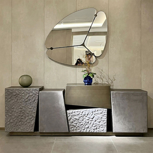 Buffet <span class=keywords><strong>design</strong></span> italien de luxe pour salle à manger Home Bar Armoires en acier inoxydable Meubles en bois pour cuisine Villa postmoderne - Product Image 3
