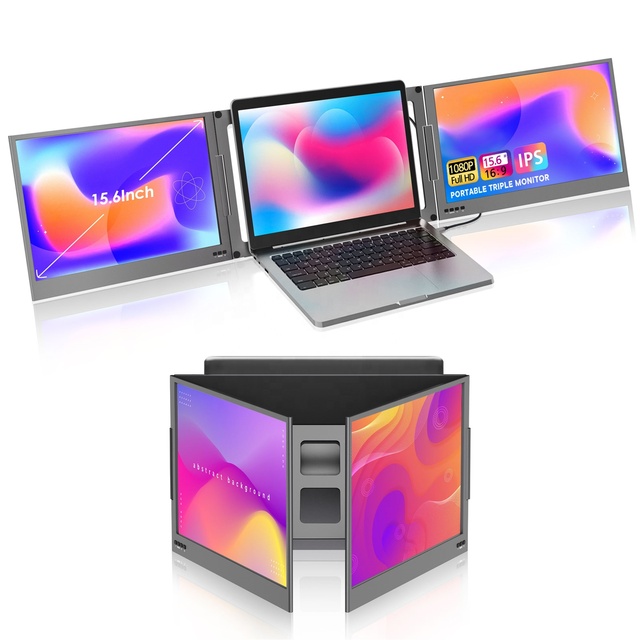 15.6 Inch Dual Screen Laptop FHD Portable Monitor Triple Monitor for Laptop