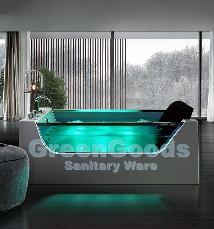 Jets d'intérieur, baignoire de Massage à bulles en acrylique, système thermostatique, pour Spa, approuvé CE