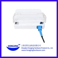 Caja de Terminación de Fibra Óptica Hongjing Blanca, 100% Material Nuevo, ABS, con Protección Transparente Contra el Polvo, Caja de Roseta Óptica