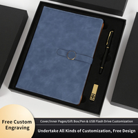 Ensemble cadeau d'entreprise avec logo personnalisable, carnet à couverture rigide, bloc-notes en cuir PU, carnet B5 avec stylo
