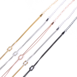 발렌타인 선물 남녀공용 러브 노트 커플 팔찌 뱀 사슬 매듭 목걸이 커플 팔찌 - Product Image 5