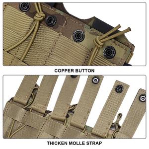 SINAIRSOFT - Bolsa Táctica Triple para Cargadores, Corte Láser, Camuflaje, Nailon 500D, Molle, para Cargadores de 5.56 mm - Product Image 4