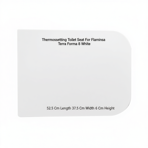 Asiento de inodoro termoestable para Flaminia Terra Forma 8 Blanco 52,5 cm de largo 37,5 cm de ancho 6 cm de altura - Product Image 3