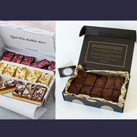 Boîte à brownies personnalisée avec logo, avec séparateur, pour pâtisserie, gâteaux, desserts, tiramisu
