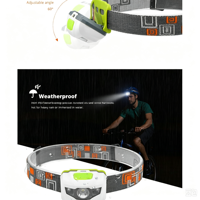 Lampe frontale LED portable mini étanche COB pour la randonnée, la chasse et la pêche