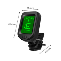 Tuner Gitar Clip-On Profesional dengan Layar LCD Akurasi Tinggi untuk Instrumen Senar Akustik, Ukulele, Bass