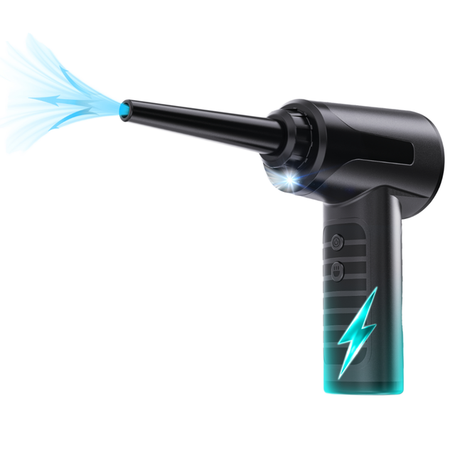 Portable Rechargeable Air Duster Electric Handheld Keyboard Cleaner with Battery Power PC Cordless Compressed Dust Blower
