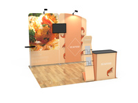 Support de toile tendue portable en aluminium 10x10 pour présentoir de vêtements, stand d'exposition, salon professionnel