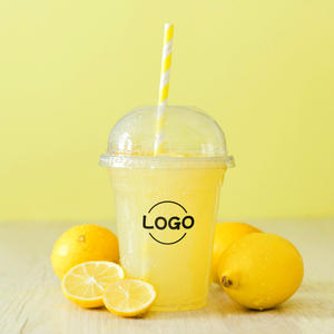 LOKYO leche té jugo Moca taza transparente diseño personalizado logotipo 16oz plástico <span class=keywords><strong>boba</strong></span> tazas y tapas de cúpula - Product Image 1