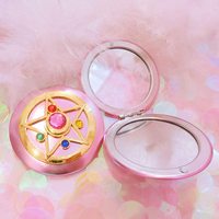 Espejos de Maquillaje, Espejo de Maquillaje Personal, Portátil, de Viaje, Plegable, de Doble Cara con Cristal de Sailor Moon