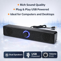 Offres Spéciales : Barre de Son Surround pour Home Cinéma et Ordinateur avec Éclairage LED RGB, Stéréo, Amplification des Basses et Grand Volume pour TV