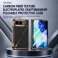 Étui de téléphone pliable transparent anti-rayures en verre trempé de luxe pour iPhone Duo avec stylet, fin et mince, placage PC, protection contre les chocs