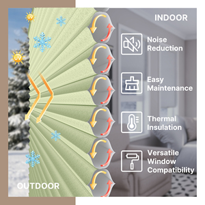 Không có khoan điện không dây cửa sổ di động con lăn màu tự động tổ ong Rèm & cửa chớp rèm cuốn thiết kế tổ ong - Product Image 4