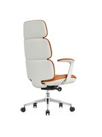 Chaise de bureau en cuir moderne et durable, design ergonomique, chaise de bureau pivotante avec soutien lombaire réglable pour le bureau à domicile