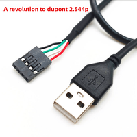 Cable USB Macho PH2.0 Xh2.54 Zh Sh10 4P con Terminal Dupont, Revestimiento de PVC, USB Tipo-A, Transferencia de Datos Táctil, Cobre Puro