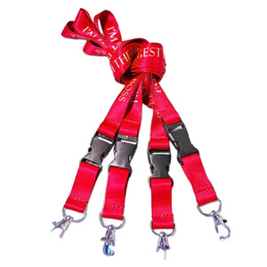 Bán Buôn Biểu Tượng Tùy Chỉnh Nhuộm Thăng Hoa <span class=keywords><strong>Polyester</strong></span> Keychain Dây Buộc Cổ Dây Buộc - Product Image 1