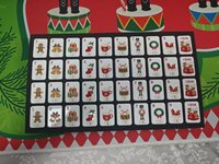 Premium 160-Teiliges Weihnachts-Amerikanisches Mahjong-Set mit Transparenten Glitzer-Steinen, Regelnkarte, Anleitung und Festlicher Geschenkbox
