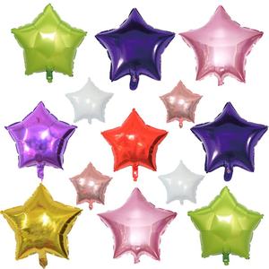 Ballons en aluminium Mylar en forme d'étoile à cinq branches de 24/5/10/18 pouces pour décoration de fête, vente directe d'usine - Product Image 3