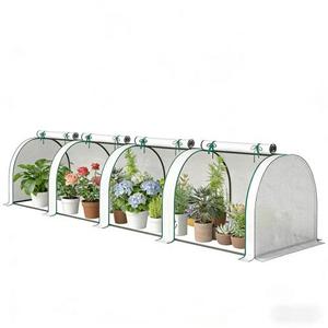 Invernadero Portátil Mini para Jardín, Cubierta de Polietileno Blanca Enrollable, Túnel para Plantas, para Patio y Germinación de Semillas, Envío desde Almacén en EE. UU. - Product Image 1