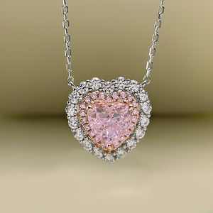 Collier amour en argent 925 avec Zircon 5a 7x7, pendentif en coupe de glace cassée, pour femmes, accessoires de bijouterie, vente en gros, nouveauté 2020 - Product Image 1