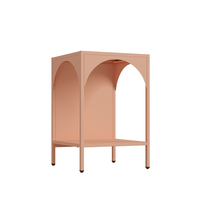 Étagère de rangement en métal moderne et table de chevet multifonctionnelle, petite table d'appoint/table basse pour salon et chambre à coucher