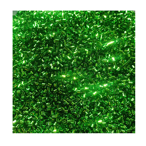 Hengxin 500G Kerst Groene Glitter Hagelslag Hygloss Zachte Pp Rietjes Buis Kralen Bingsu Kralen Glitter Voor Slijm En Ambachten - Product Image 1