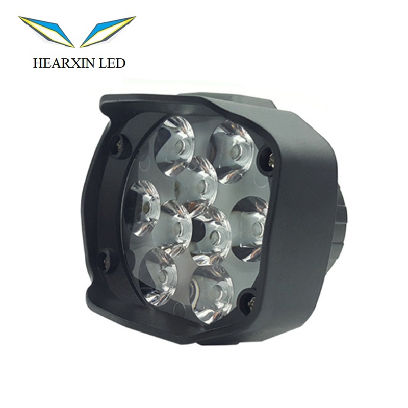 Светодиодная фара для мотоцикла, суперъяркая, высокая мощность, 9 светодиодов, белая фара, рабочая фара, противотуманная фара для вождения, рабочая фара лм