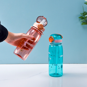 Borraccia in Plastica per Bambini da 600ml con Logo Personalizzato, Senza BPA, Ecologica, Portatile, per Sport all'Aperto, Motivazionale per Studenti, per Bere Direttamente - Product Image 3