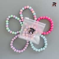 Emballage de bijoux en plastique personnalisé, petite pochette transparente en PVC, sacs cosmétiques transparents avec fermetures éclair