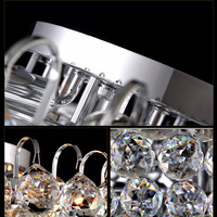 Lustre de plafond moderne personnalisable en cristal avec base chromée, idéal pour chambre à coucher – Approvisionnement direct usine