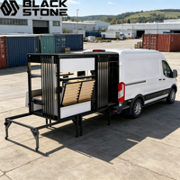 Système de bureau mobile pour véhicule utilitaire, module d'espace de travail portable pour les entreprises en extérieur et les véhicules de service sur le terrain
